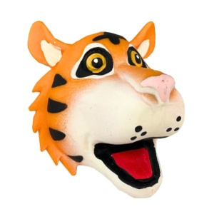 Marionetă de mână, pentru copii, Deluxebase, 13 cm, model tigru