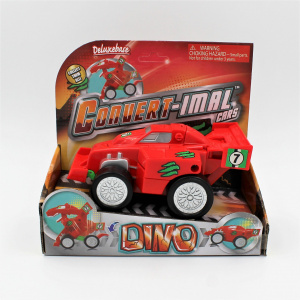 Mașinuță convertibilă, tip robot Dino, Deluxbase, culoarea roșu