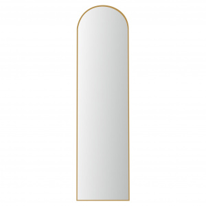 Oglindă decorativă de podea, ramă metalică, arămiu, 150x40 cm