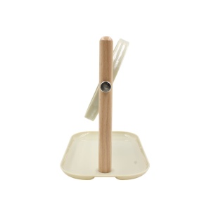 Oglindă machiaj, Bathroom Solution, 15.5 x 22 cm, culoarea bej