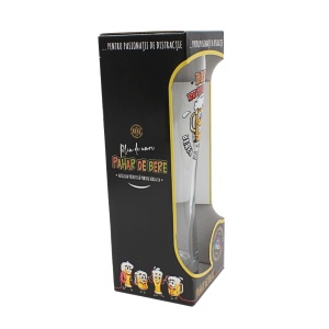 Pahar bere, 500 ml, mesaj funny “Berea nu te întreabă, berea te înțelege!"