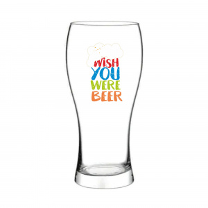 Pahar bere WISH YOU WERE BEER