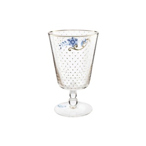 Pahar cu picior, Pip Studio, 360ml, Golden Dots, colecția Royal White