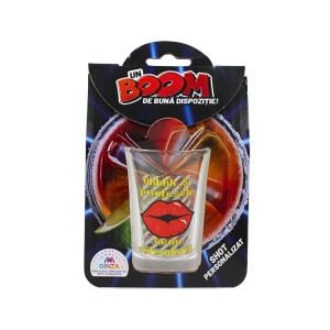 Pahar pentru shot, 7cm, cu mesajul Ohhh...Și prințesele beau câteodată! 👄