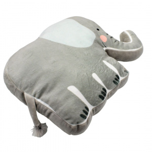 Pernă pufoasă, în formă de elefant, pentru copii, 50x9 cm