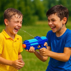 Pistol cu apă albastru-portocaliu 22cm