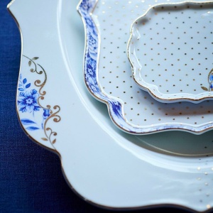 Platou oval, din porțelan, Pip Studio, White, 40 cm, colecția Royal White