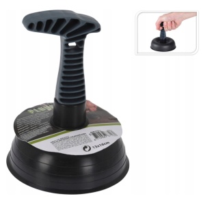 Pompă manuală, ventuză pentru desfundat chiuvete și scurgeri, 13x16 cm, negru