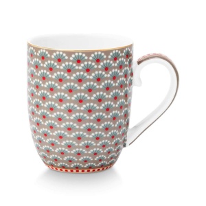 Porcelain mug, Pip Studio, Khaki, 145 ml, Blooming Tales collection