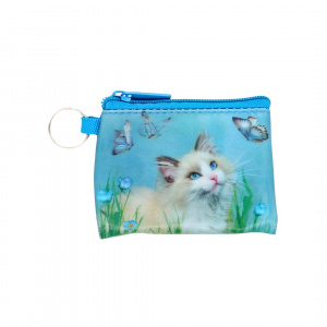 Portofel copii Pisicuță 3D 11x8 cm - Img 1