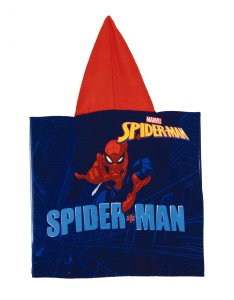 Prosop de plajă, Poncho, pentru copii, model Spiderman, 55x55 cm, Arditex