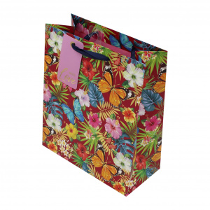 Punga cadou hartie M Tropical Floral