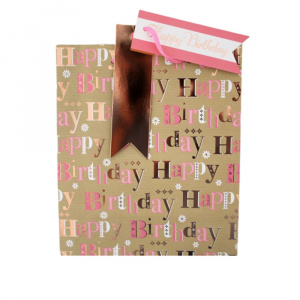 Punga cadou hartie XL BIRTHDAY CLASSIC