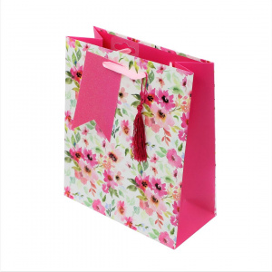 Punga cadou M hartie watercolour flors - Img 2