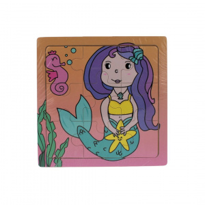 Puzzle lemn sirenă și căluț de mare - Img 1
