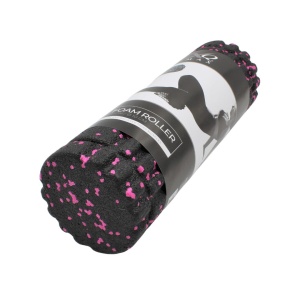 Rolă cilindru masaj XQ Max, din spumă, pentru yoga, negru cu roz