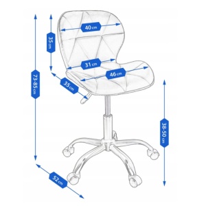 Scaun de birou ENDO, Jumi, pivotant, piele ecologica, negru
