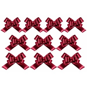 Set 10 funde burgundi, decorative, autoformabile pentru cadouri, metalizate, 50 x 3 cm, Brizzolari