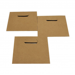 Set 10 pungi cadou kraft 15x14x7cm
