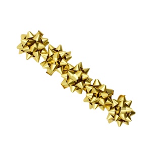 Set 10 steluțe autoadezive, 5 cm, Brizzolari, culoarea auriu