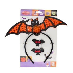 Set accesorii, Halloween, coroniță cu 2 agrafe, model liliac, Goodmark