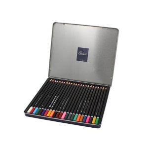 Set Creioane Colorate Artist – 24 Culori | În Cutie Metalică Elegantă