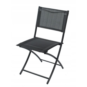Set mobilier de grădină 3 piese Jumi – masă semicirculară cu blat din sticlă și 2 scaune pliabile