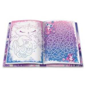 Set papetărie Nebulous Stars – 216 piese, kit creativ fete 7 ani, cu jurnal secret, stickere, accesorii și rechizite