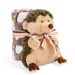 Set păturică cu arici din pluș, Perletti, 80x120 cm, colecția Perletti Toys