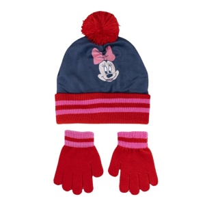 Set pentru copii, cu căciulă, mănuși și guler, personaj Minnie, Cerda