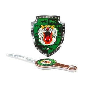 Set sabie și scut, Deluxebase, Animal Armouriez, model tigru