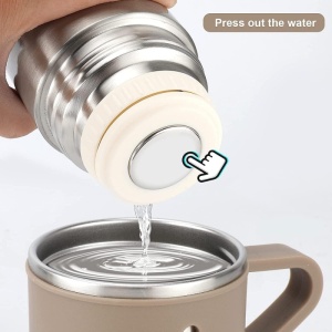 Set termos cu 3 căni – 500 ml, ideal pentru călătorii și cadouri, bej