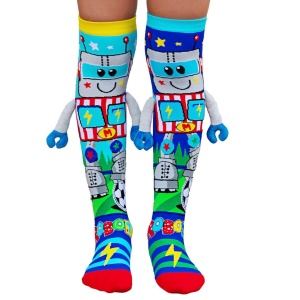 Șosete lungi colorate Madmia pentru băieți Robot 6-99 ani - Img 2