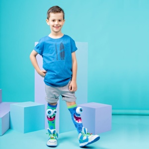 Șosete lungi colorate Madmia pentru băieți Silly monsters 3-5 ani - Img 1