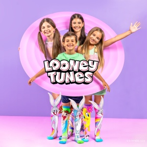 Șosete lungi colorate Madmia pentru fete Tweety&Bugs Bunny 3-5 ani - Img 3