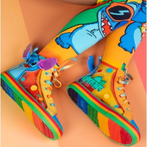 Șosete lungi colorate Madmia Stitch Sunnies unisex 6-99 ani