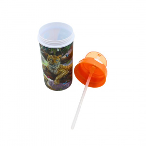 Sticlă apă pentru copii model leopard 500ml - Img 3
