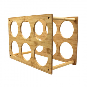 Suport pentru 6 sticle de vin, bambus, 35x24x18.5 cm, Excellent Houseware