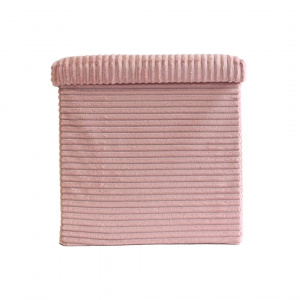 Taburet cu spațiu depozitare 38x38x38 cm reiat mare roz