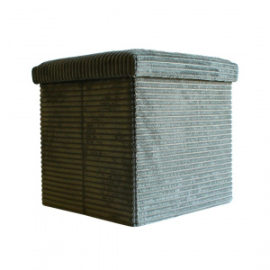 Taburet cu spațiu depozitare 38x38x38 cm reiat mare verzuliu