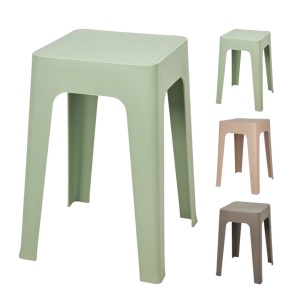 Taburet suprapozabil din plastic, 33x33x47cm, verde - Img 4