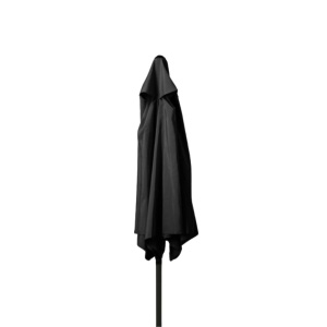 Umbrelă de grădină neagră Ø300 cm, cu sistem de deschidere prin manivelă, structură metalică rezistentă