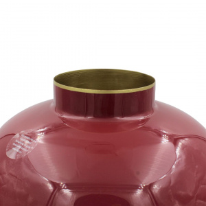 Vază decorativă ovală, metalică, Pip Studio, 32cm, Dark Red