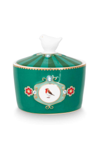 Zaharniță porțelan, Pip Studio, Medallion Emerald-Green, 300ml, colecția Love Birds - Img 3