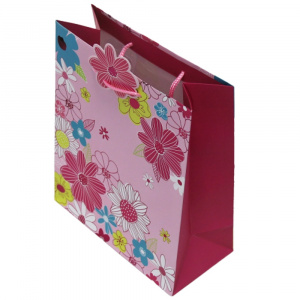 Punga cadou hartie XL FLORAL PINK