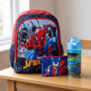 🕷️ Spider-Man Bundle – School Hero | Backpack, pencil case, and water bottle
