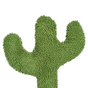 Ansamblu de joacă și stâlp sisal pentru pisici, Jumi, model cactus verde, 43 cm