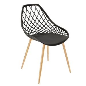 Scaun de grădină ARANDA, Jumi, negru – design modern, rezistent la intemperii
