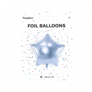 Balon party, model stea, culoarea argintiu, 48 cm