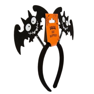Bentiță decorativă pentru Halloween cu lilieci negri, accesoriu costum